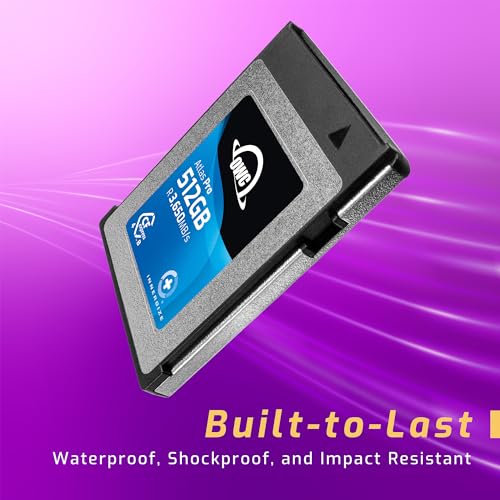 OWC Tarjeta de memoria Atlas Pro CFexpress 4.0 tipo B de alto rendimiento de 512 GB, grado profesional, hasta 3000 MB/s de escritura, lectura de 3650 MB/s, captura hasta 6 K de video de alta tasa de - imagen 3