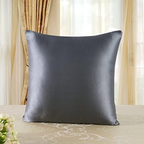 townssilk Both Side 100% 19mm Silk Pillowcase 40x60cm size Pillow Case Cover with Hidden Zipper White
