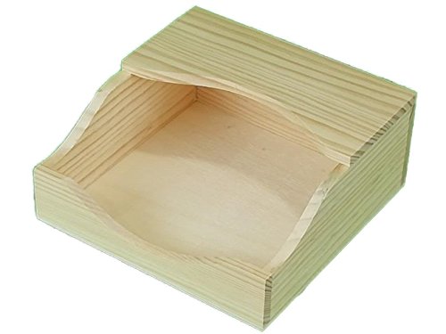 Caja servilletero. En madera de pino sin tratar. Para decorar. Manualidades y decoración. Medidas exteriores: 20 * 20 * 8.5 cm. Medidas interiores: 18 * 18 * 7 cm.