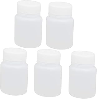 New Lon0167 5Pcs 30ml Featured HDPE Plastic Cylinder reliable efficacy Wide Mouth Sample Bottle White(id:b09 aa 9f 438)