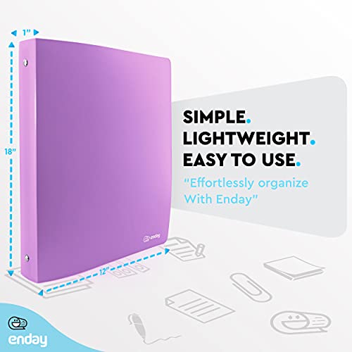 1/2\" Poly 3 Ring Presentation View Binder with Pocket Allows for Quick Loading of Spine Inserts and Prevents Gapping and Mis Alignment of Rings (Pack of 6) - by Emraw