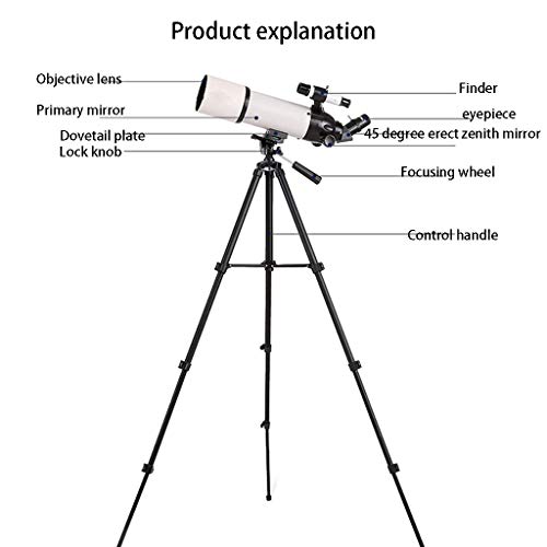 Telescopio para principiantes 80 mm con trípode ajustable y mochila miniatura 5