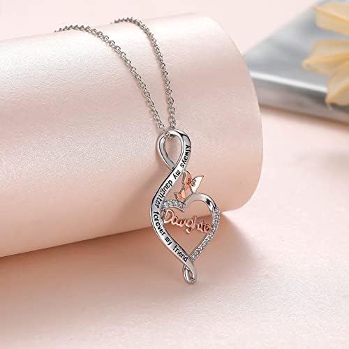 Gifts for Mum / Nana / Daughter - S925 Sterling Silver Necklaces for Mum Christmas Gifts, Mum Daughter Birthday Gifts Rose Flower Butterfly Necklaces | Mothers Day Presents for Mum Gifts with Gift Box