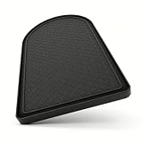 Yusat Silikon-Kaffeematte, Bogen-Design, Hitzebeständig, Rutschfest, Auslaufsicher, Matte mit Erhöhtem Rand für Kaffeemaschine, mit Hoher Temperaturbeständigkeit Bis 200 °C (Schwarz)