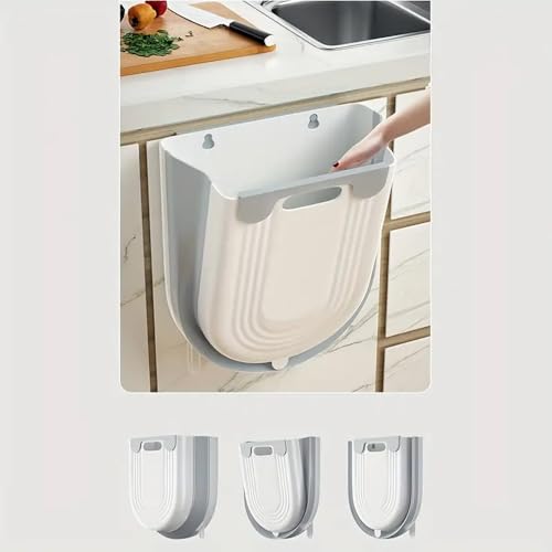Bote de basura plegable para puerta o pared miniatura 4