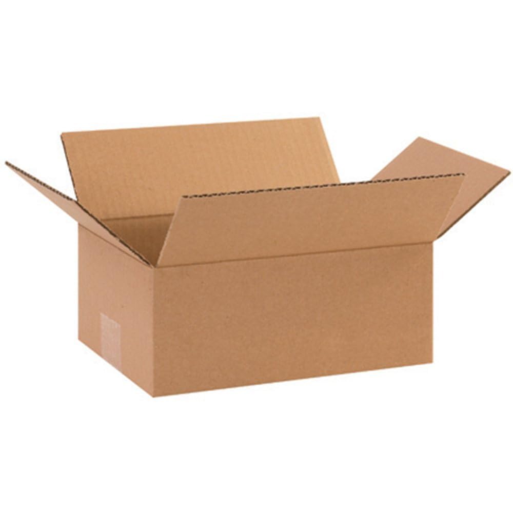 Aviditi 1074 - Caja de cartón corrugado (25 unidades, 25 x 18 x 10 cm), diseño de Kraft, para envío, embalaje y mudanza)