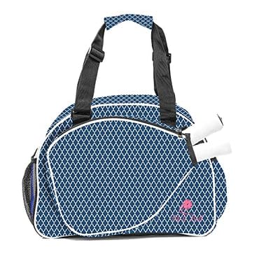 PikleBall Womens Premium Pickleball Bag. The Original Pickleball Tote. Water Bottle Holder, Racquet/Paddle Case, Fits More Than 2 Paddles. Athletic Bag, Sling Bag (Blue Classy)