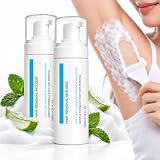 Crema depilatoria effetto ghiaccio, mousse delicata per donne e uomini, facile risciacquo per braccia, gambe, ascelle e zona bikini, cura della pelle a casa, pelle liscia, 100 ml. (2pcs)