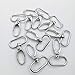 Metal 1 Inches Silvery Curved Lobster Clasps Swivel Trigger Clips Snap(Pack of 20) by HSULAN