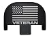 NDZ Performance Rear Slide Cover Back Plate for Smith & Wesson Self Defense S&W SD9 SD40 VE 9mm .40 Black Custom Laser Engraved Image: US Flag Veteran Text