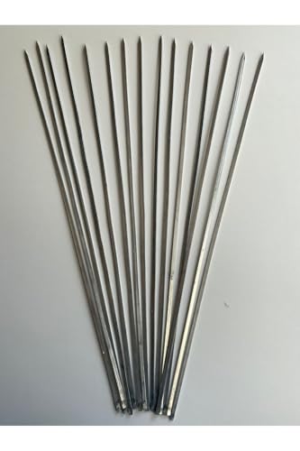 Mobilreyon 20 Adet Kuşbaşı Şişi 60 Cm, Et Mangal Yassı Şiş (Uzunluk 60 Cm)