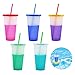 5 Pcs Tasse en Plastique réutilisable Tasse Change de Couleur Verres Plastique réutilisables, gobelet, Verre, Tasse en Plastique, Vaisselle, Enfant, Bebe, Camping, a Eau, Whisky, Cocktail