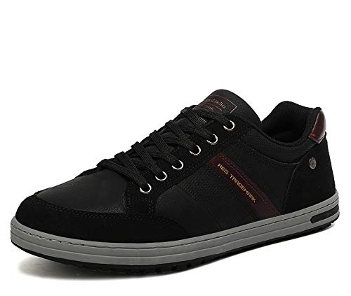 AX BOXING Zapatillas Hombres Deporte Running Sneakers Zapatos para Correr Gimnasio Deportivas Padel Transpirables Casual 40-46 (42 EU, Negro carbón)