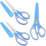 SWOOMEY Kindersicherheitsscheren 3 Stück Pack mit Rutschfestem Griff und Schutzhülle...