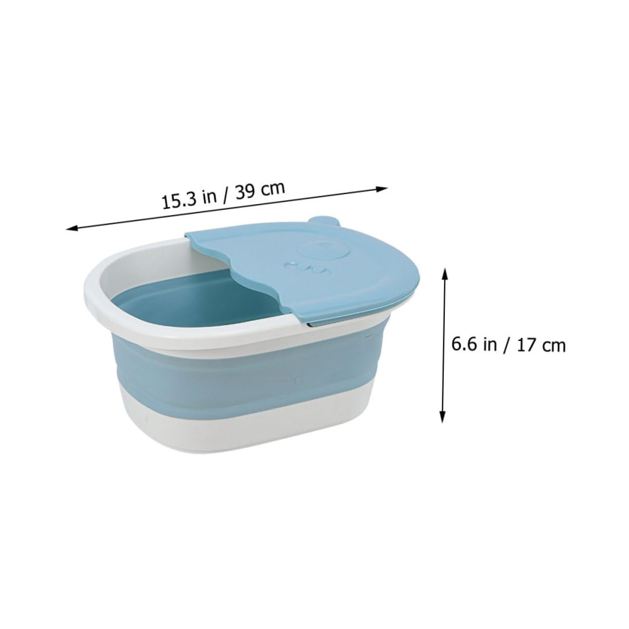 IWOWHERO 1Pc Foldable Feet Soak Bucket for Portable Foot Bath Basin with Massage Beads Easy to Store Blue Color for Relaxation and Foot Care