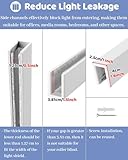 Elitix Light Gap Blockers for Blinds 64 70 72 inch Window Side Light Blocker U Channel, Sleepy Time Tracks Light Blocking Strips for Room, Apartment Blinds Light Blockers(White,246.3cm/97inch) - Image 3