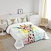 Manfei Watercolor Giraffe Kids Comforter Set Twin Size,Cartoon Animals Toddler Bedding Set,Girls Boys Adults Room Decor,Rainbow Tie-dye Boho Down Comforter,Colorful Cute Duvet Insert,1 Pillowcase