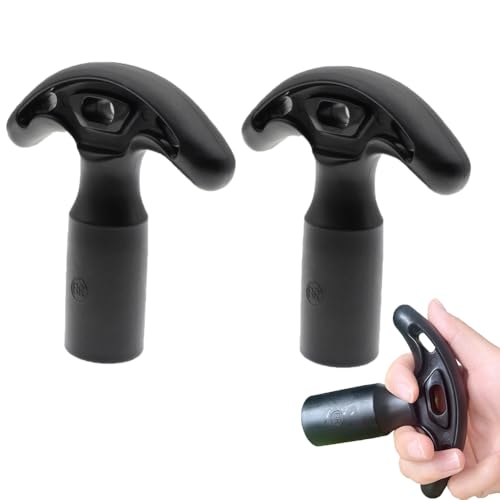 condinggen - 2pcs Canoe T Paddle Handle, T-Curved Ergo Handle, Lightweight PP SUP Paddle Replacement Handle, Canoe Paddle T Handle for 28mm Kayak Boat Surfboard Shaft, Convert Your Kayak Paddle into a Single Oar