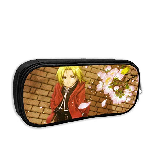 Preisvergleich Produktbild Fullmetal Alchemist Edward Elric Federmäppchen, großes Fassungsvermögen, Federmäppchen mit robustem Reißverschluss, für Schule und Büro