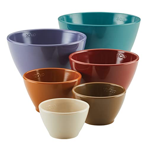 Rachael Ray Tools And Gadgets Nesting/Stackable Measuring Cups Set, 6 Piece - Assorted Colors #TOP29