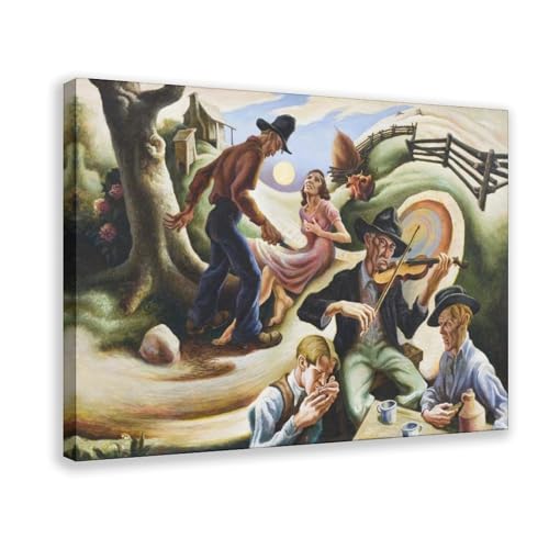Impression sur toile Thomas Hart Benton pour habiller un mur vide de bureau