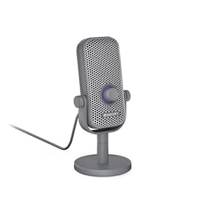 ENDORFY Solum Voice S Alt Gray, Gaming PC mikrofon, Podcast, Streaming, RGB-Beleuchtung, USB Plug & Play, Tap-to-Mute-Button, GAIN-Regler, Nierencharakteristik