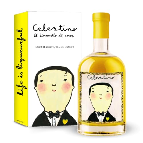 Los Licores Liqueurful Son Elaborados Artesanalmente Con Los Mejores Productos De España. Perfecto Para Regalo y Para Cocteles [50cl, Celestino]