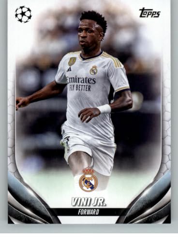 2023-24 Topps UEFA Club Competitions #92 Vini Jr. Real Madrid C.F. Official UCL Soccer Card in Raw (NM or Better) Condition