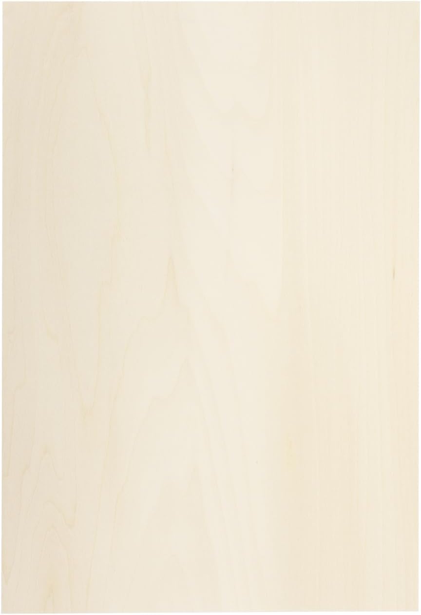 MECCANIXITY Basswood Sheet 18 x 12 x 3/16 Inch Unfinished Wood Boards Plywood for Crafts Laser Cutting with Smooth Surfaces