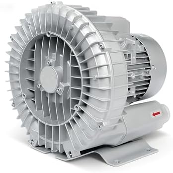 Regenerative Blower High-Pressure Vortex Ring Phase Blower Industrial Vacuum Pump,High-Pressure Vortex Ring Blower 50Hz Single Phase 120W-1100W for Sewage Aeration and Aquarium Applications