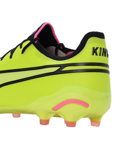 PUMA Puma Unisex-Adult King Ultimate Fg/Ag Football Shoe, Electric Lime-Black-Poison Pink, 7 UK