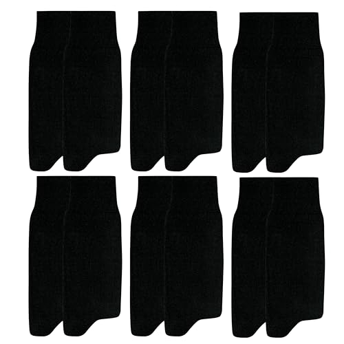 MASH Kit 6 Pares de Meias Social Blend de Algodão Masculina Adulto, 6 Preta, 39-43