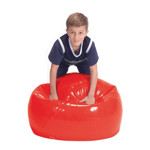 Foto von Gymnic Gymnastikball Fitnessball XXL - Physioball bis 120 kg - 120 cm - Ideal für Rehabilitation & Fitness Training - Sitzball in Rot - Optimal zur Verbesserung der Flexibilität, Körperhaltung & Balance - Im Sport & Alltag