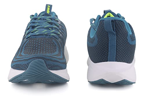 Image of SPARX Men SM-795 Turkey Blue Neon Green Sports Shoes (Size - 6)