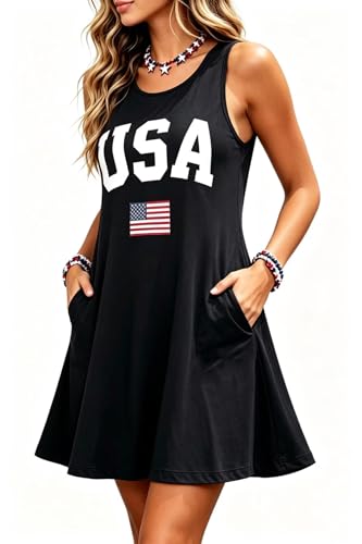 Image of Womens Sleeveless Casual Funny Patterned Holiday Dresses