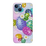ROSIHODE Case for iPhone 13, Happy Easter Bunny and Eggs Silicone Gel Rubber Phone Case for iPhone 1