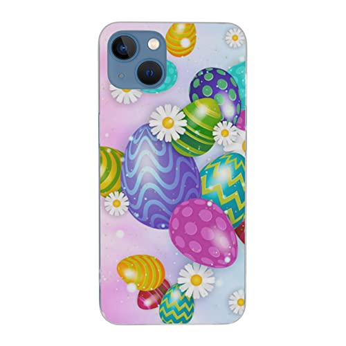 Rosihode Case For Iphone 13, Happy Easter Bunny And Eggs Silicone Gel Rubber Phone Case For Iphone 13 Shockproof Anti-Scratch Full Body Protective Case Cover For Women Men Boys Girls #TOP10