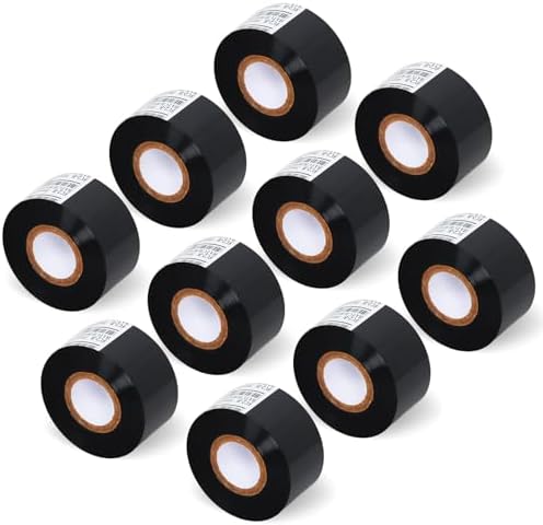 10 Rolls Black Hot Stamp Ribbon 30mm x 100m Thermal Transfer Ribbon for Coder Printer Machine