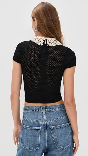 alice + olivia Women's Ciara Short Sleeve Pullover with Collar3