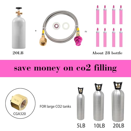 New Upgrade CGA320 Soda Machine CO2 Quick Adapter,for CO2 Quick-Connect Soda Machine Compatible With Terra/Art/Duo/Gaia/E-Terra/E-Duo(60inch)