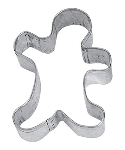 R&M Folk Gingerbread Boy 3.25" Cookie Cutter in Durable, Economical, Tinplated Steel