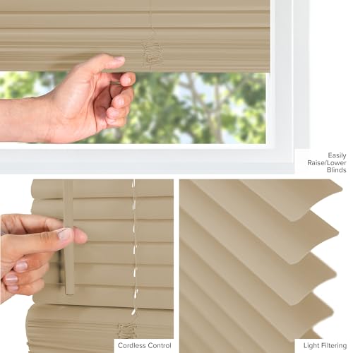 CHICOLOGY Mini Blinds for Indoor Windows – 38"W x 60"H, Cappuccino Horizontal Vinyl Blinds | Cordless | Easy to Install | Sleek Low-Profile Fit for Doors, Offices, Kitchens & Apartments by CHICOLOGY - Image 4