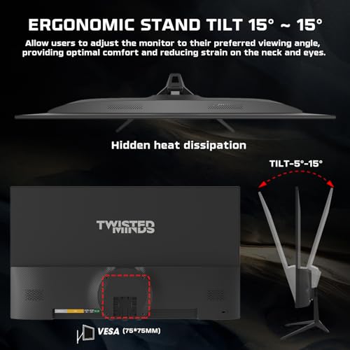 Monitor da gioco Fast IPS Display 22’’ - Risoluzione 1920 x 1080 FHD, frequenza aggiornamento 100 Hz, rapporto d’aspetto 16:9, tempo di risposta 1 ms - Nero (TM22FHD100IPS) - Monitor - Immagine 4