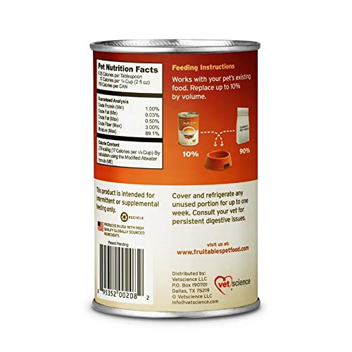 Fruitables Pumpkin Digestive Supplement – Made with Pumpkin for Dogs – Healthy Fiber Supplement for Pet Nutrition – 15 ounces (Pack of 12) - Thumbnail 2