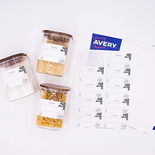 Avery Self Adhesive Address Mailing Labels, Inkjet Printers, 10 Labels per A4 Sheet, 250 labels, QuickDRY (J8173), White