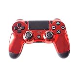 Controller Front Shell for PS4 Controller - Case for The PS4 Controller Dualshock 4 Front Shell Replacement - Custom Cool PS4 Controller Shell Case Cover PS4 Controller Shells - Chrome Red