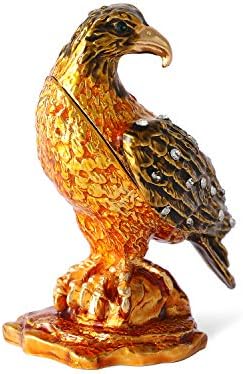 QIFU Eagle Series Hand Painted Decorative Hinged Jewelry Trinket Box, Unique Gift Home Decor, Best Ornament Your Collection