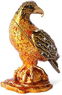 QIFU Eagle Series Hand Painted Decorative Hinged Jewelry Trinket Box, Unique Gift Home Decor, Best Ornament Your Collection
