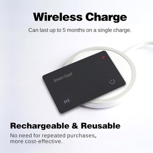 Image of Reyke Wallet Tracker Card, Works with Apple Find My, Rechargeable, 4 Pack | IP68 Waterproof Slim Tracking Cards For Wallets, Phones, Passports And Luggage Tags, Up To 5 Months Per Charge, iOS Only