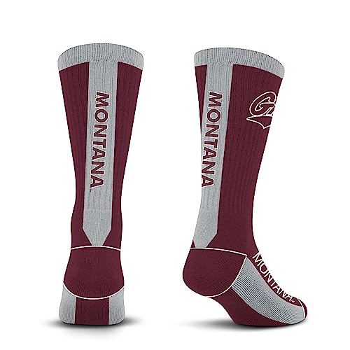 For Bare Feet NCAA MONTANA GRIZZLIES MVP Crew Sock Team Color Medium